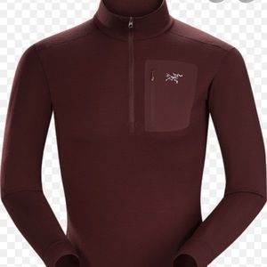 Arc’teryx Rho burgundy quarter zip long sleeve